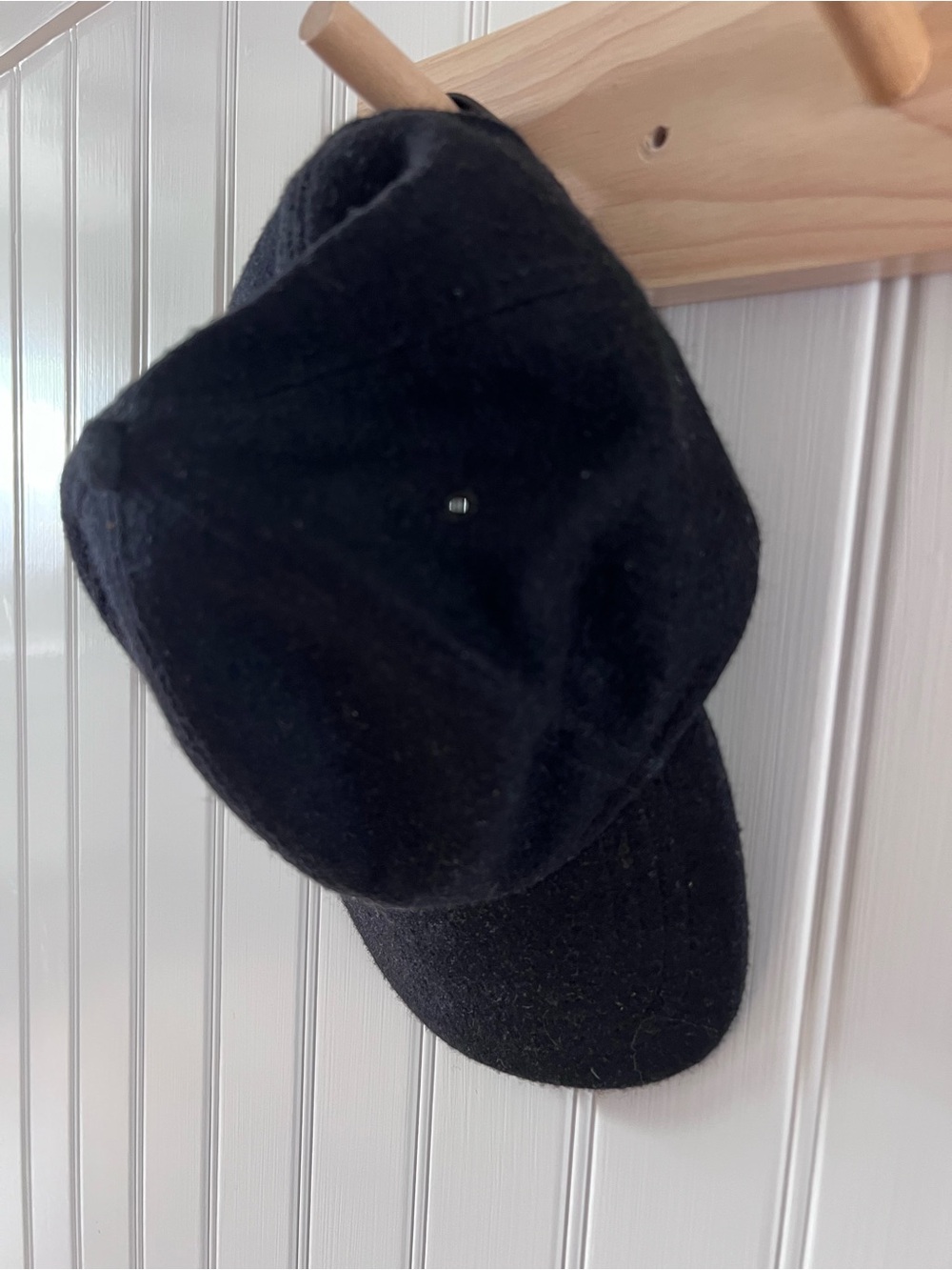 Wings + Horns Black Wool Cap